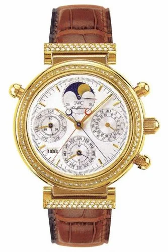IWC Da Vinci Perpetual Rattrapante Yellow Gold / Diamond / Silver / Italian IW8154-02 (IW815402)